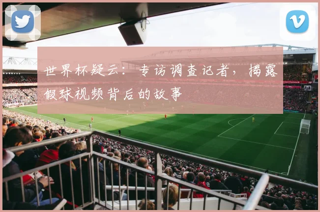 世界杯疑云：专访调查记者，揭露假球视频背后的故事
