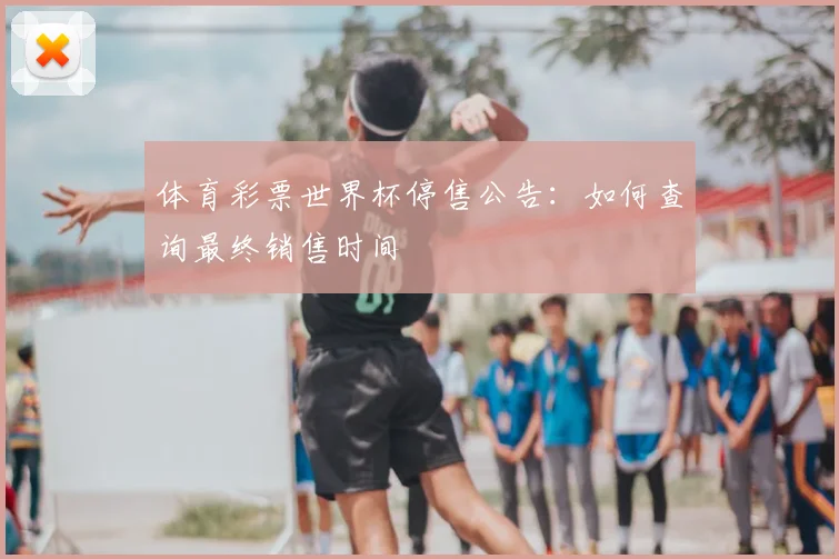 体育彩票世界杯停售公告：如何查询最终销售时间